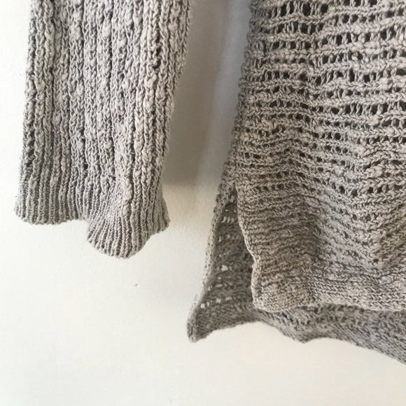 {XS} J. Jill Open Woven Knit Hooded Sweater - Picture 4 of 6